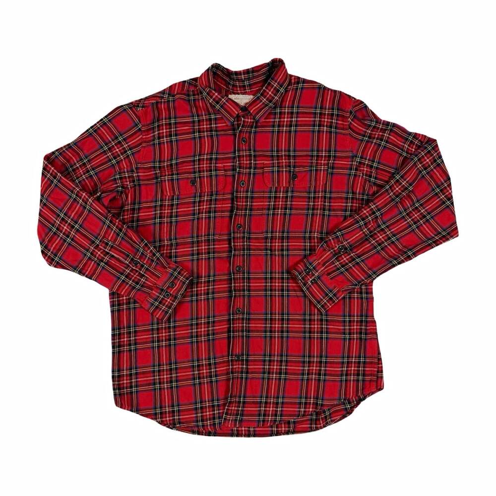 Vintage Filson Plaid Flannel Cotton Button Up Shirt Long Sleeve Regular Size XL